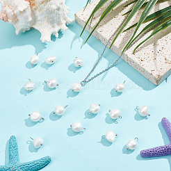 24 шт. подвески из натурального жемчуга с двух сторон полированные PALLOY-HY00054