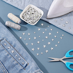 1200 шт. 4 стиля алюминиевый утюг для горячей фиксации на звездообразных шпильках FIND-NB0006-17P