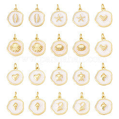 20 шт. 10 подвески из латуни с эмалью на морскую тематику&nbsp;KK-TA0002-04