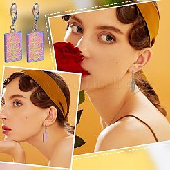 50 шт. фурнитура для сережек-гвоздиков из нержавеющей стали 304 радужного цвета STAS-UN0038-46