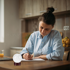 1 комплект украшений в виде хрустальных шаров с натуральным потрескиванием DJEW-BC0001-11