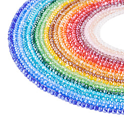 20 нить 20 цвета гальванические стеклянные бусины нити&nbsp;EGLA-TA0013-11