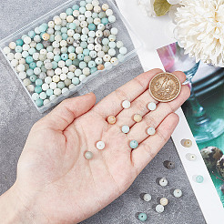 Натуральный матовый цветок амазонит круглые бусины G-NB0005-34A