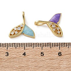 Латунные микропаве прозрачные подвески с фианитом&nbsp;KK-D221-24G