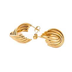 Серьги-гвоздики из нержавеющей стали 304 с ионным покрытием (IP) для женщин&nbsp;EJEW-P279-04G