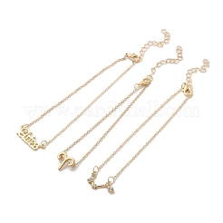 3 шт. браслеты из сплава со стразами&nbsp;LS-AJEW-S083-01G-10