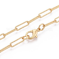 Изготовление колье из текстурированной латуни в виде скрепок MAK-S072-03A-G