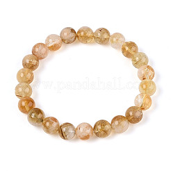 Браслеты из натуральных круглых бусин с цитрином для мужчин и женщин G-N349-10A