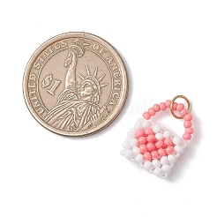 Подвески для сумочек из стеклянного бисера&nbsp;PALLOY-MZ01217-03