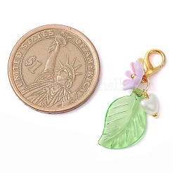 Подвесные украшения из листового акрила и цветочной смолы&nbsp;HJEW-JM02778