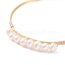 Браслет из бисера с натуральным жемчугом BJEW-JB08163-01