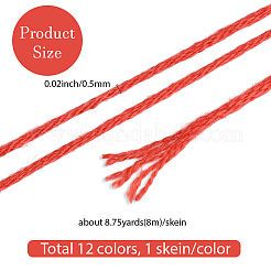 6-слойная полиэфирная нить для вышивания OCOR-WH20074-01A-03