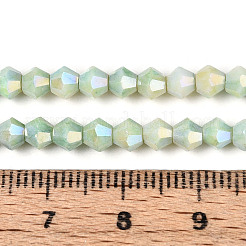 Антикоррозийные гальванические биконические стеклянные бусины&nbsp;EGLA-T021-4mm-16-09