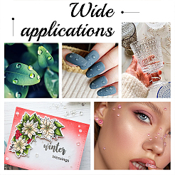 Кабошоны из прозрачного пластика с имитацией росы TACR-WH0026-01