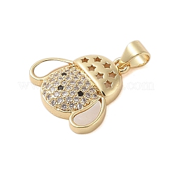 Латунные микропаве прозрачные подвески с фианитом KK-I712-27G