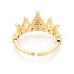 Манжеты из латуни с микро паве кубический цирконий для женщин&nbsp;KK-T071-70G