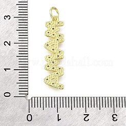 Подвески из латуни с микропаве ко Дню матери и кубическим цирконием&nbsp;KK-V007-26G