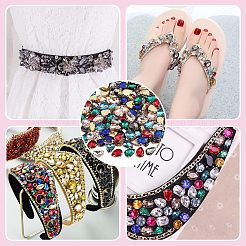 175шт 7 цвета пришить горный хрусталь RGLA-FH0001-01