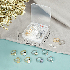 Набор для самостоятельного изготовления плоского круглого регулируемого кольца DIY-SC0019-88