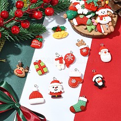 26шт 26 стиля рождественская тема непрозрачные подвески из смолы RESI-FS0001-74