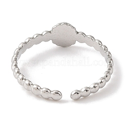 Кольца-манжеты из нержавеющей стали 304 с эмалью для женщин RJEW-F166-49P-01