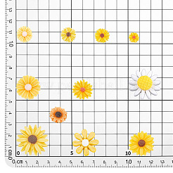 120 шт. 20 стиля плоские аксессуары для волос и костюма украшения украшения для скрапбукинга смоляные цветы ромашки кабошоны CRES-PH0001-14