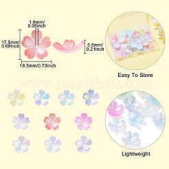100шт 9 цвета непрозрачных акриловых колпачков для бусин&nbsp;MACR-CJ0001-77