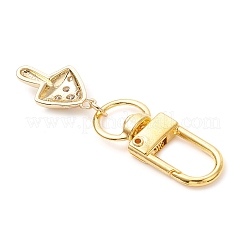 Подвесные украшения из латуни с микропаве из кубических цирконий в форме гриба&nbsp;HJEW-JM03953