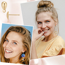 100 шт. фурнитура для сережек-гвоздиков из нержавеющей стали 304&nbsp;STAS-CN0001-12