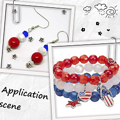 600 шт. 3-цветные акриловые бусины с имитацией желе на тему Дня независимости&nbsp;SACR-SP0001-20