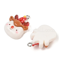 Подвески из непрозрачной смолы на рождественскую тематику RESI-S08-03G