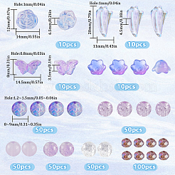 Прозрачные стеклянные бусины GLAA-SC0002-49