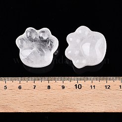 Фигурки из натуральных кварцевых кристаллов с отпечатками кошачьей лапы&nbsp;DJEW-N003-03J