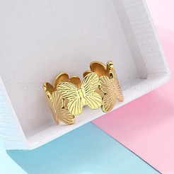 Кольцо-манжета из нержавеющей стали 304 для женщин RJEW-B109-05G-01