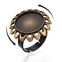 Основание чашки из цветочного сплава и железного безеля с вращающимся подносом&nbsp;MAK-T012-08AB