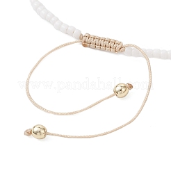 3 шт. плетеные браслеты из бусин из натурального морского агата BJEW-JB12765