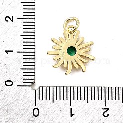 Солнце латунных микро проложить Цирконом подвески KK-C134-11G-02