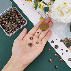 320 шт. 4 стиля колпачков из сплава тибетского стиля FIND-DC0003-94