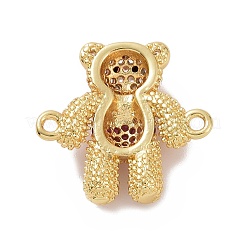 Шармы-соединители из латуни с микропаве из кубического циркония ZIRC-P107-01G