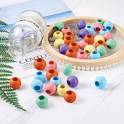 120 шт. 6-х цветная бусина из дерева теасэ WOOD-CD0001-07