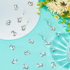 60 шт. подвески в виде следов ног из сплава в тибетском стиле FIND-SC0007-43