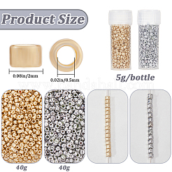 80 г 2 цвета 12/0 гальванических стеклянных бусины&nbsp;SEED-SC0001-52