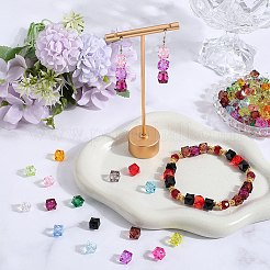 384шт 16 цвета прозрачные акриловые бусины&nbsp;TACR-SC0001-37