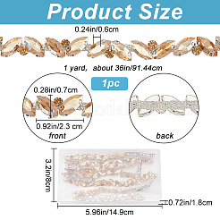 Стеклянная цепочка со стразами FIND-GF0003-93