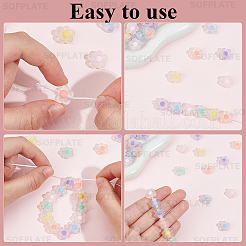 300 шт. Прозрачные акриловые бусины TACR-SP0001-02