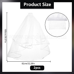 Свадебная фата из тюля с длинной сеткой из полиэстера OHAR-WH0001-15