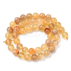 Естественный желтый флюорит бисер нитей&nbsp;X-G-K340-A03-02A