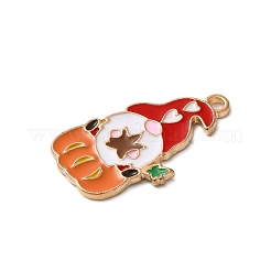 Подвески из эмали из сплава золотого тона на День Благодарения&nbsp;ENAM-M002-02O-G