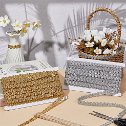 2 пачка 2-х цветных полиэстеровых волнистых кружевных лент OCOR-AR0001-70A