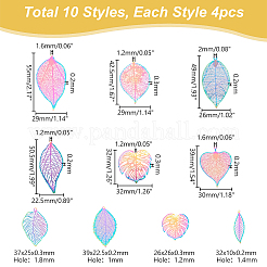 40 шт. 10 стиля ионного покрытия (IP) 201 нержавеющая сталь филигранные большие подвески STAS-PH0005-51